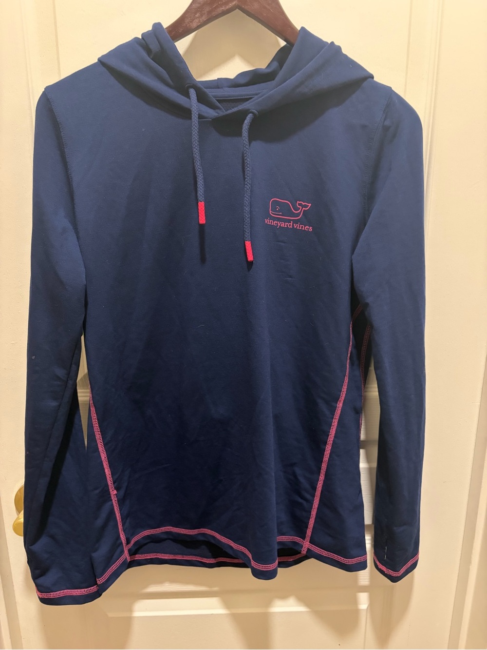 Vineyard Vines Navy Performance Polo with Gold Logo